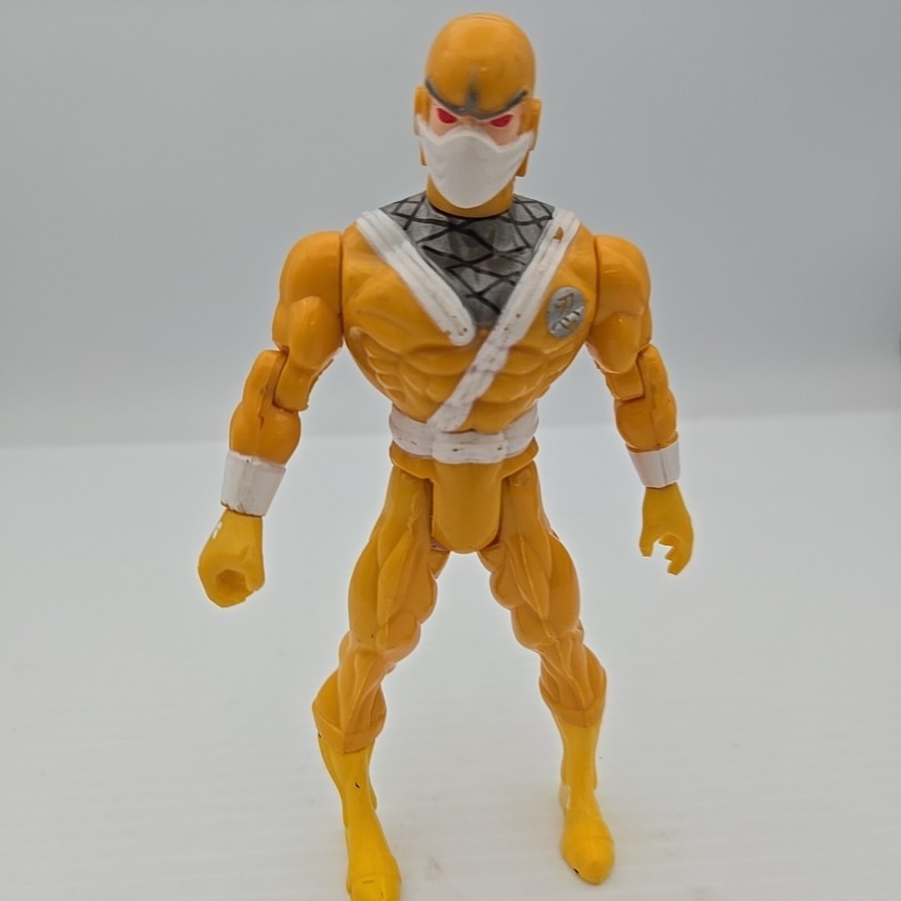 Vintage 2001 Sunco Ciber Ninja Yellow Ninja Poseable Action Figure‎